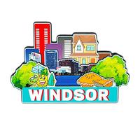 Orlybar Windsor Canada Fridge Magnet 3D Classic Wooden Refrigerator Magnets Landmark Handmade Craft Travel Souvenir Gift Collection Decoration -2249