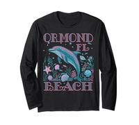 ORMOND BEACH FL DOLPHIN LOVER COLORFUL BEACH SOUVENIR Long Sleeve T-Shirt