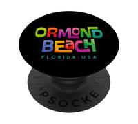 Ormond Beach, Florida Retro Tropical Design PopSockets Adhesive PopGrip