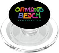 Ormond Beach, Florida Retro Tropical Design PopSockets PopGrip for MagSafe
