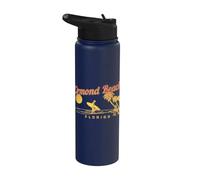 Ormond Beach Florida Surf Vintage Surfer Stainless Steel Insulated Water Bottle