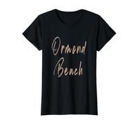 Ormond Beach Florida Vintage Elegant Design Value Graphic T-Shirt, Women, Black, XL
