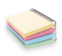 Ormromra 4 Pack Lined Index Cards, Flash Cards with Spiral Bound, 4 Colours Revision Cards, Tearable Record Cards Paper, Easy Flip Cue Cards, Coloured Note Cards, for School, Office Essentials