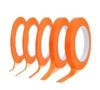 Ormromra 5 Rolls Fine Line Masking Tape - 20m, 3/5/7/10/12mm Writable, Automotive Masking Tape for DIY, Car Auto Paint, Art, Craft Labeling and Office
