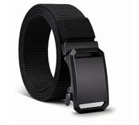 Ormromra Tactical Belt for Men, 1.5" Heavy Duty Nylon Ratchet Belt with Quick Release Buckle, Stretch Elastic Webbing Adjustable No-Hole Design for Hiking Work Jeans
