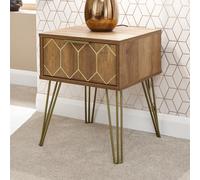 ormskirk wooden lamp table with 1 drawer in oak
