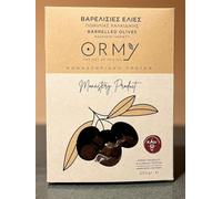 Ormy Halkidiki Variety Black Barrelled Olives 250gr - Traditional Greek Monastery Product