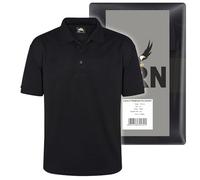 ORN Black Polo Shirt for Men Adult - Short Sleeve Workwear | UK Casual Smart Tops for Men, Professional Work Wear - 1150 Eagle - 2XL