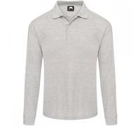 Weaver Long Sleeved Poloshirt - Ash - 3XL