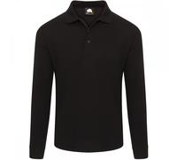 Orn Clothing 1170 Weaver Premium Long Sleeve Poloshirt Black S Colour: S