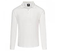 Weaver Long Sleeved Poloshirt - White - XL