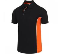 Orn Clothing 1180 Silverswift Two Tone Poloshirt Black/Orange 5XL Colo 5XL