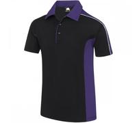 Orn Clothing 1198 Avocet Two Tone Polyester Poloshirt Black/Purple XS XS