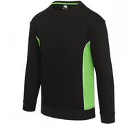 Orn Clothing 1290 Silverswift Two Tone Sweatshirt Black/Lime XS Colour XS