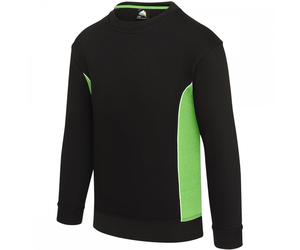 Orn Clothing 1290 Silverswift Two Tone Sweatshirt Black/Lime XS Colour XS