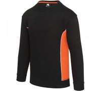 Orn Clothing 1290 Silverswift Two Tone Sweatshirt Black/Orange S Colou S