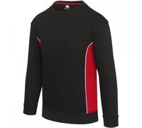 Orn Clothing 1290 Silverswift Two Tone Sweatshirt Black/Red XS Colour: XS