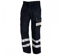 Orn Clothing 2510N Condor Kneepad Trouser - 2 Hi-Vis Bands Black Waist 38" 32"