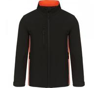 Orn Clothing 4280 Silverswift Two Tone Softshell Jacket Black/Orange X XS