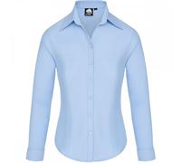 Orn Clothing 5560 The Classic Ladies Oxford Long Sleeve Blouse Sky UK UK 18