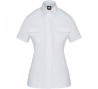 Orn Clothing 5850 The Classic Short Sleeve Pilot Blouse White UK 8 Col UK 8