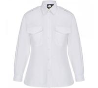 Orn Clothing 5860 The Classic Long Sleeve Pilot Blouse White UK 18 Col UK 18
