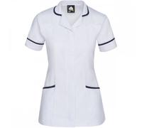 Orn Clothing 8600 Florence Classic Tunic White with Navy Trim UK 18 Co UK 18