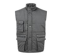 ORN International, Eider Bodywarmer, Mens Workwear Gilet, Padded, with Full front zip and Studded Storm, High Quality and Comfortable, Multiple Easy-Access Pockets, Graphite, 3XL