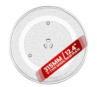 ORNACH® Microwave Plate | 315mm 12.5" Microwave Plate Replacement Microwave Ovens Turntable Glass Plates | Microwave Glass Plate with 3 Fixers Strong Durable Scratch-Resistant (315mm 12.5")
