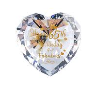 Ornalrist 65th Birthday Gifts for Women Heart Crystal Keepsake Happy 65th Birthday and Fabulous Presents for Mother Friends Ladies (65 Years)