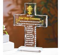 Ornalrist First Holy Communion Gifts for Boy Girls Religious Cross Keepsake