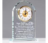 Ornalrist Happy 30th Birthday Quartz Clock Gift for Women & Men, 30th Birthday Present for Her, Him, Daughter, Sister - 30 Year Old Birthday Blessing Home Decor