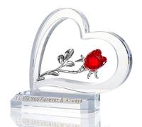 Ornalrist Ruby Rose Flower Figurine for Women Ornaments