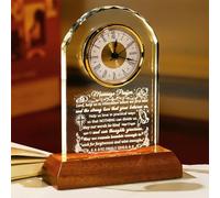 Ornalrist Wedding Gifts for Couples 2026 - Glass Clock with Wooden Light Base Happy Anniversary Marriage Prayer Wedding Gifts for Bride and Groom Engagement Newlywed Mr Mrs Gifts