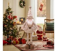 Ornament Adjustable Standing Christmas Gnome Handmade Large Reindeer Gnome Stuffed Toy with Extendable Spring Legs Christmas Decoration and Winter Home (A, 47x19cm)