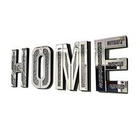 Ornament bling crushed diamond gift | Crystallized XXL HOME letters wall art hanging home H:50 cms mirrored diamond crushed crystal mirror diamond | present, home decor