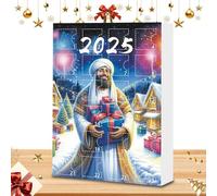 Ornament Countdown Calendar - 2025 Christmas 2d Jesus Ornament Advent 24 Days,Festival Home Decorations for Party Branches Door Window Car Entryway Wall Birthday