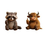 Ornament,Decorative Home Accessories Hypoallergenic Desk Decorations Ornaments Cute Pillows Middle Finger Plushies for Girls Gifts Stuffed Animals Middle Finger White Rabbit Humour