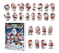 Ornament , Flat 2D Christmas Countdown Pendant, Twenty-Four Days Collectable Ornament, Festive , for Living Room, Bedroom, Fireplace, Window