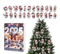 Ornament , Flat 2D Christmas Countdown Pendant, Twenty-Four Days Collectable Ornament, Festive , for Living Room, Bedroom, Fireplace, Window