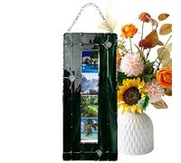Ornament Frames - Handmade Stained Acrylic Glass Pendants, Picture Frames With Chain | For New Year Memorial Christmas Growth Bag Home Party Vacation Thanksgiving Offices