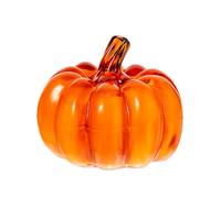 Ornament Hand Blown Orange Pumpkin Fall Halloween Thanksgiving Decorations Table Centerpieces Pumpkin for Women Fall Home Farmhouse Ornaments for The Garden (Yellow, One Size)