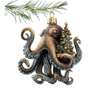 - Ornament - Hand Painted Acrylic Coastal Decoration | Flat Hanging Sea Animal Art For Christmas Tree, For Displaying A Holiday Home Party, Unique Gift On The Theme For Children
