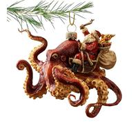 - Ornament - Hand Painted Acrylic Coastal Decoration | Flat Hanging Sea Animal Art For Christmas Tree, For Displaying A Holiday Home Party, Unique Gift On The Theme For Children