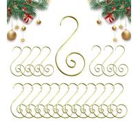 Ornament Hooks,Star/S Shaped Christmas Ornament Hooks 20 Piece | Heavy Duty Clips for Door Wall Stocking Holiday Balls Crafts Party Supplies
