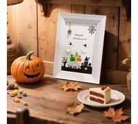 Ornament Pack Art Sea Glass Art Handmade Friendship Sea Glass Wall an Adorable Scene Haunting The World Mini Frame Wall 1pc Garland Christmas Decorations (White, A)