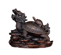 Ornament, Resin Dragon Turtle Statue, Ornaments for Living Room Home Office, Lucky Tortoise Crafts Decorative Accessories (Color : 1)