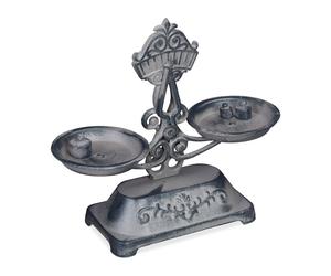 Ornament scales Ornamental Scale Cast Iron Replica Rustic 3 Weights Indoor Use