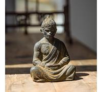 Ornament Sculpture - Art Statue - Black Myth Wukong Goku Action Figure,Journey To The West Buddha Monk Sculpture Sun Wukong Staff,Monkey Ornaments Sculpture Office Study Bedroom Decoration(B3.7IN)