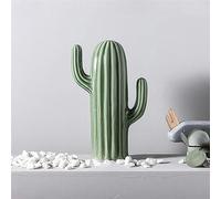 Ornament,Statue,Statues desk decor,home decor,Crafts Sculpture，Creative Ceramic Cactus Ornaments Crafts Gifts Decorative Simulation Green Plant Figurine for Living Room Desktop Home Decoration ( Color